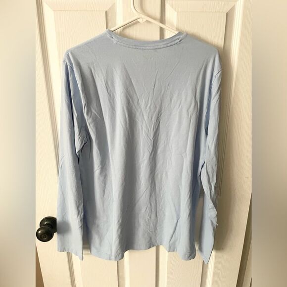 Nautica Baby Blue Men’s Performance / Basic Long Sleeve Tee Shirt Size Large - Picture 2 of 3